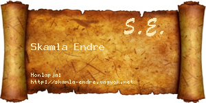 Skamla Endre névjegykártya